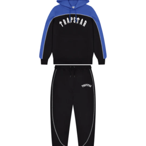 Irongate Trapstar Chenille Arce Hooded Tracksuit Black Blue