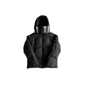 Trapstar Irongate Collar Puffer Jacket Black/white