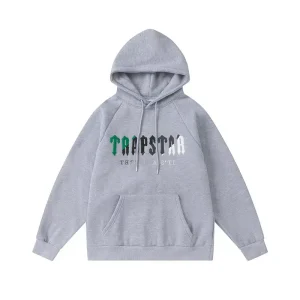 Its A Secret Greengray Logo Gray Trapstar Hoodie