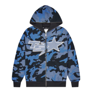 Trapstar Ts Star Camo Hoodie Blue