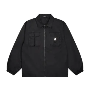 Nylon Trapstar Twill Coach Jacket - Black